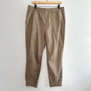 Prana Mantra Jogger Pant Womens XL Dark Khaki Hemp Blend Hiking Casual Gorpcore